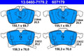 Set placute frana ATE 13.0460-7179.2