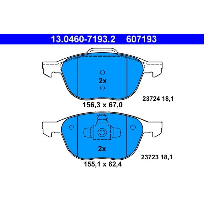 set placute frana,frana disc 13.0460-7193.2 ATE