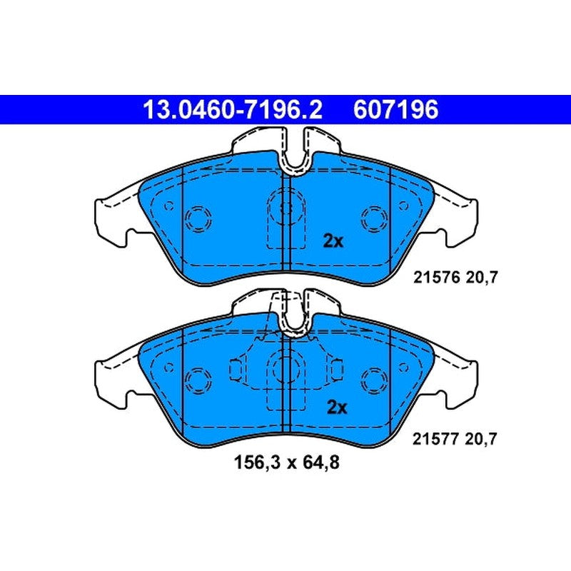 set placute frana,frana disc 13.0460-7196.2 ATE