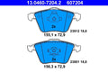 Set placute frana ATE 13.0460-7204.2