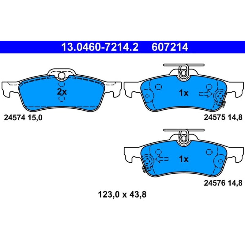 set placute frana,frana disc 13.0460-7214.2 ATE