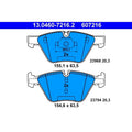 set placute frana,frana disc 13.0460-7216.2 ATE