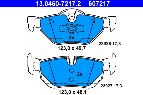 Set placute frana ATE 13.0460-7217.2