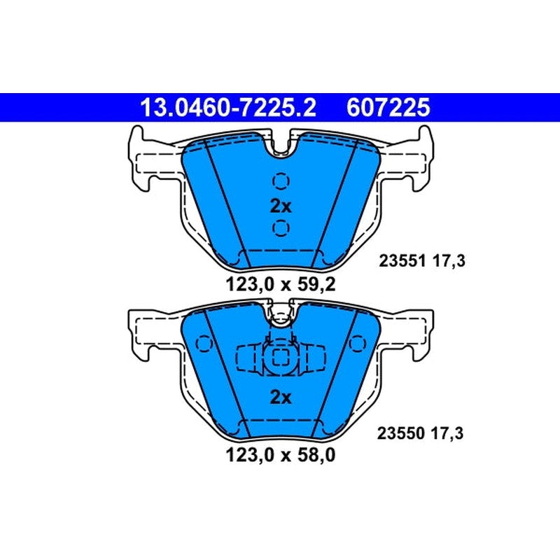 set placute frana,frana disc 13.0460-7225.2 ATE