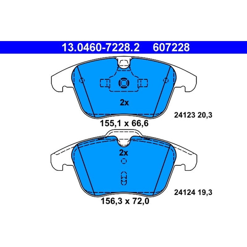 Set placute frana ATE 13.0460-7228.2