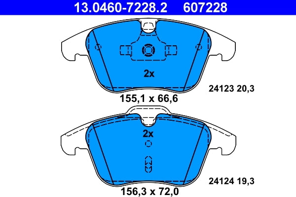 Set placute frana ATE 13.0460-7228.2