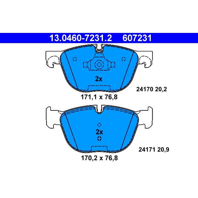 set placute frana,frana disc 13.0460-7231.2 ATE