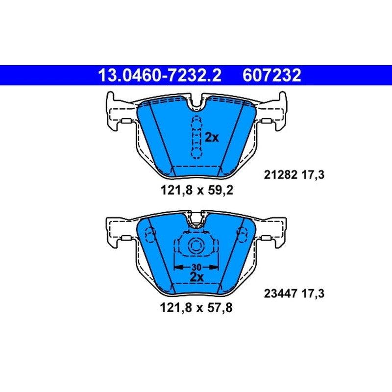 set placute frana,frana disc 13.0460-7232.2 ATE