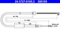 Cablu frana de mana ATE 24.3727-0185.2