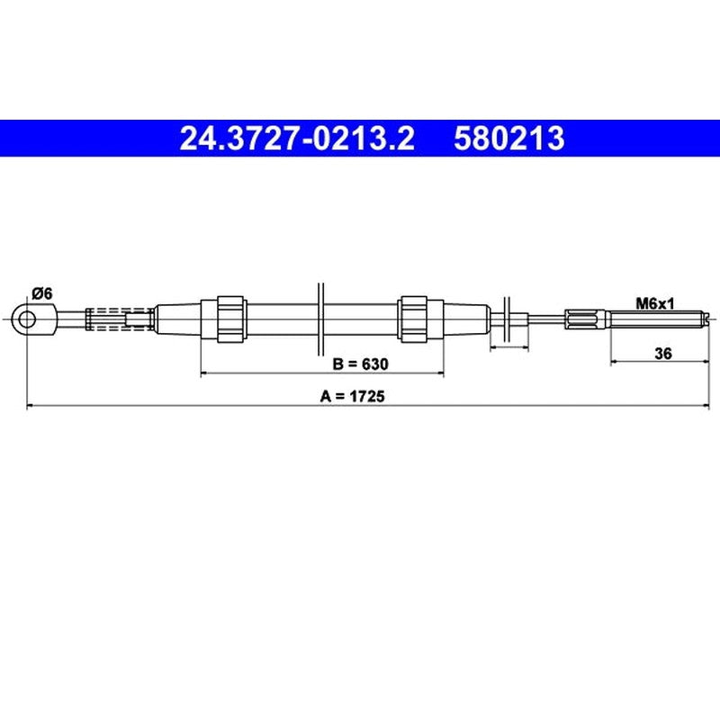 Cablu frana de mana ATE 24.3727-0213.2