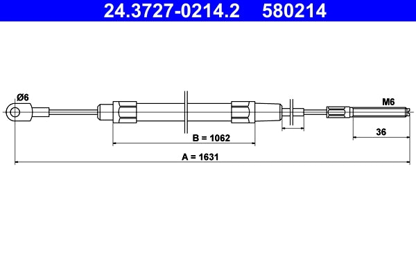 Cablu frana de mana ATE 24.3727-0214.2