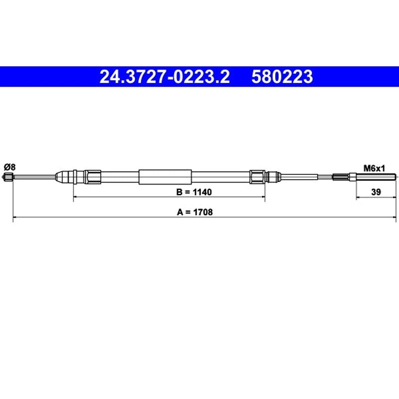 Cablu frana de mana ATE 24.3727-0223.2