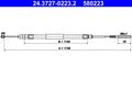 Cablu frana de mana ATE 24.3727-0223.2