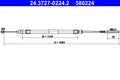Cablu frana de mana ATE 24.3727-0224.2