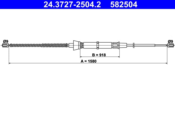 Cablu frana de mana ATE 24.3727-2504.2