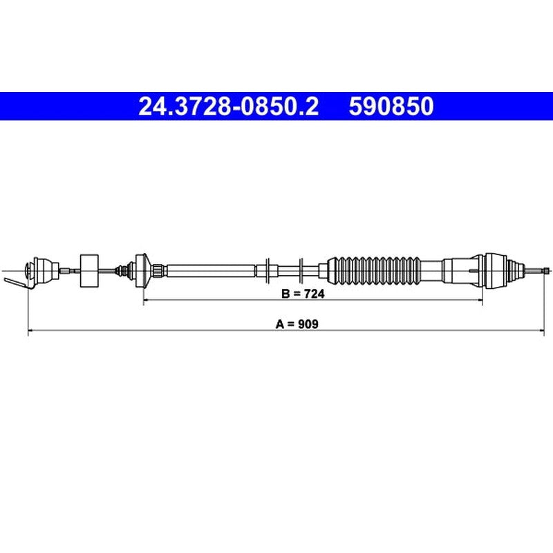 Cablu ambreiaj ATE 24.3728-0850.2