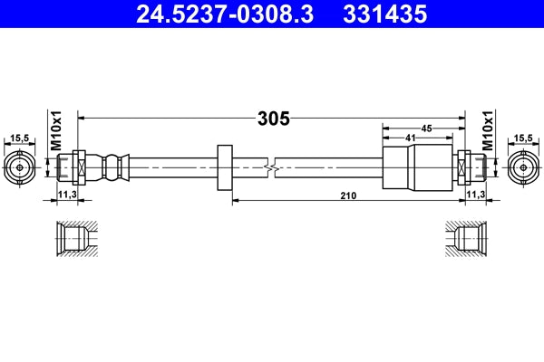 Furtun frana ATE 24.5237-0308.3