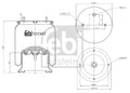 Burduf, suspensie pneumatica 101347 FEBI BILSTEIN