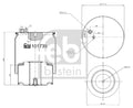 Burduf, suspensie pneumatica 101739 FEBI BILSTEIN