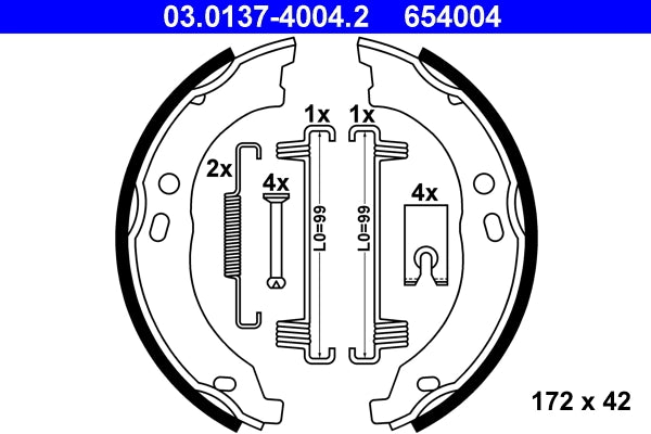 Set saboti frana de mana ATE 03.0137-4004.2