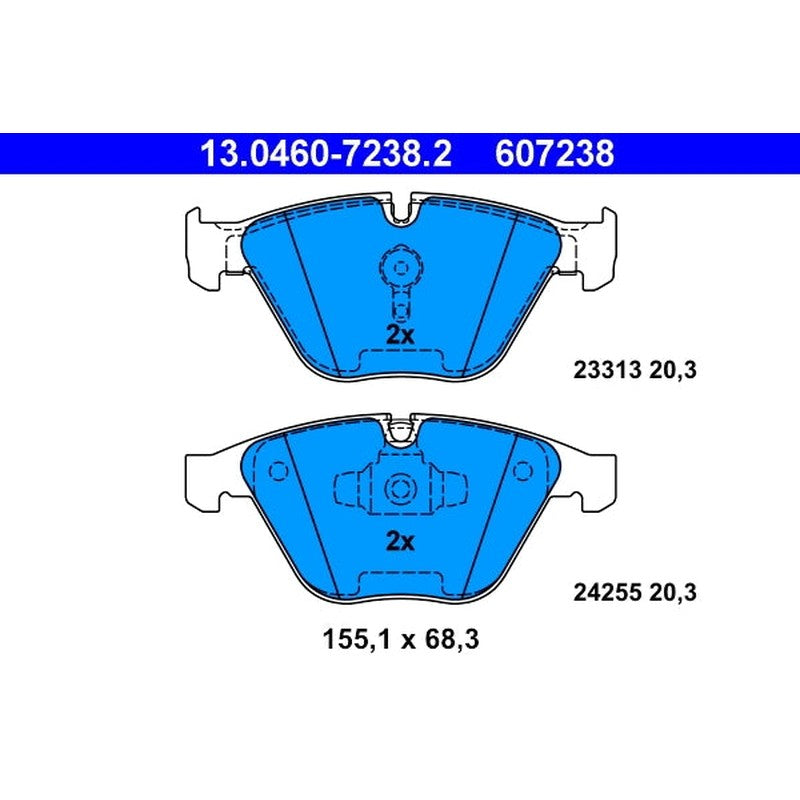 Set placute frana ATE 13.0460-7238.2