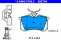 Set placute frana ATE 13.0460-2740.2
