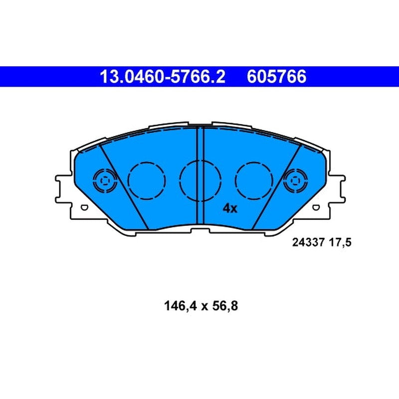 set placute frana,frana disc 13.0460-5766.2 ATE