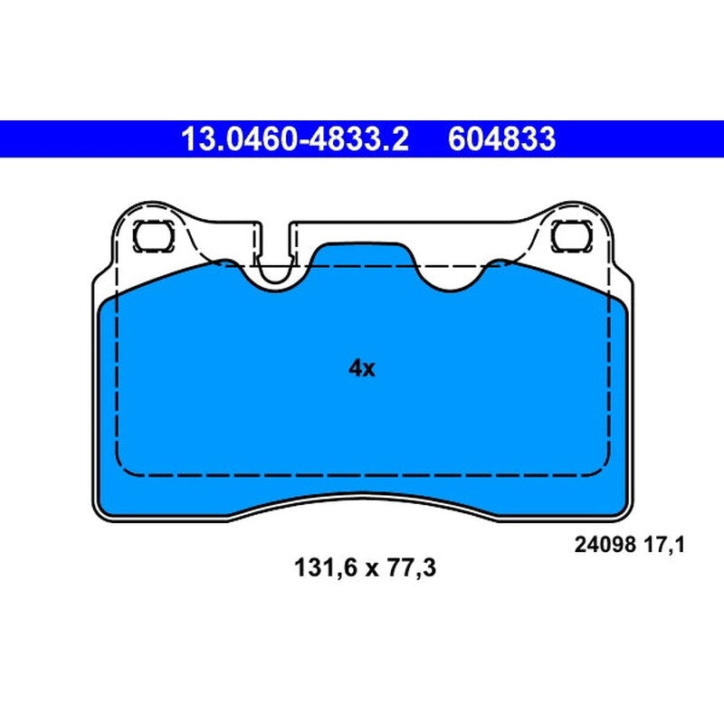Set placute frana ATE 13.0460-4833.2