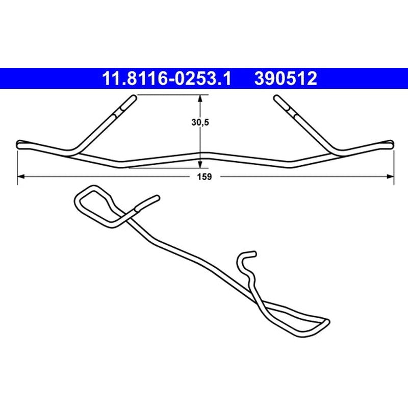 Arc, etrier frana 11.8116-0253.1 ATE