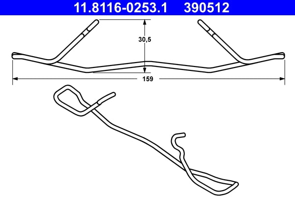 Arc etrier frana ATE 11.8116-0253.1