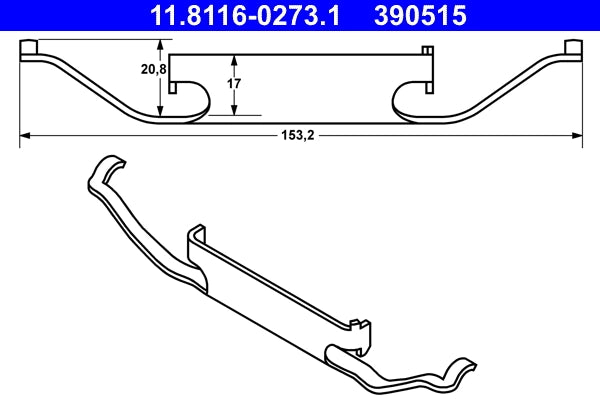 Arc etrier frana ATE 11.8116-0273.1