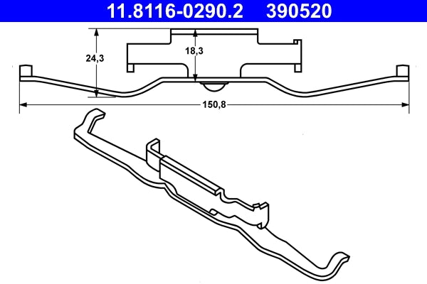Arc etrier frana ATE 11.8116-0290.2