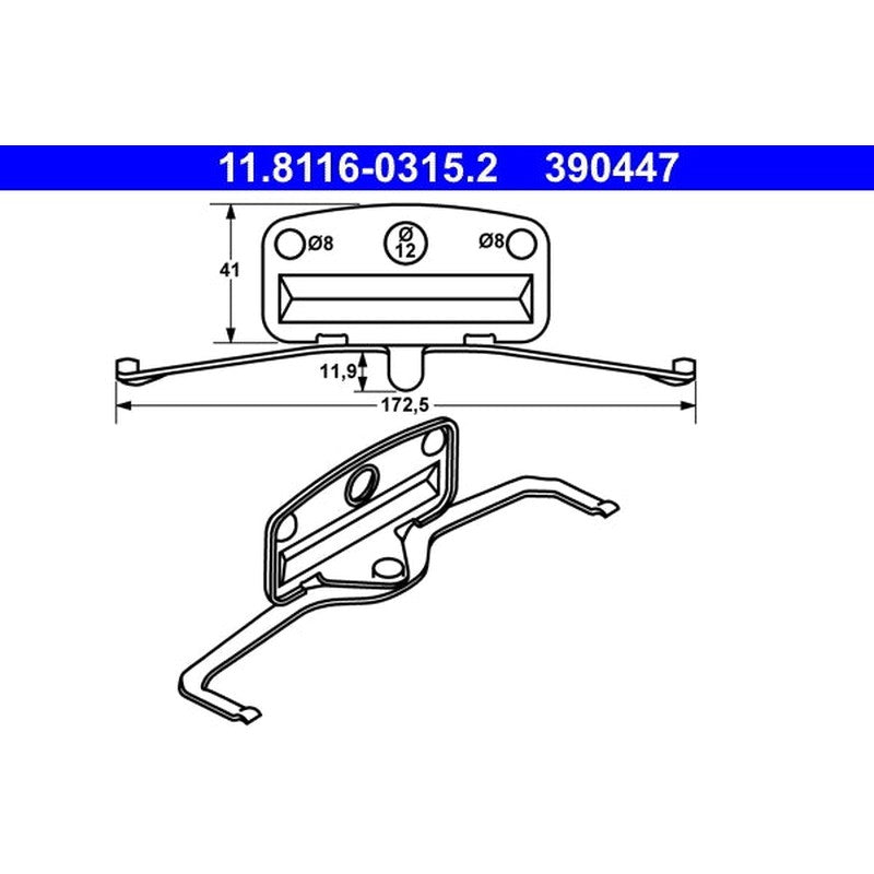 Arc, etrier frana 11.8116-0315.2 ATE