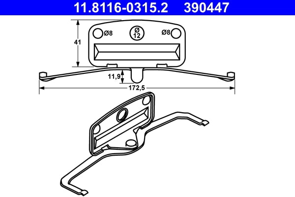 Arc etrier frana ATE 11.8116-0315.2