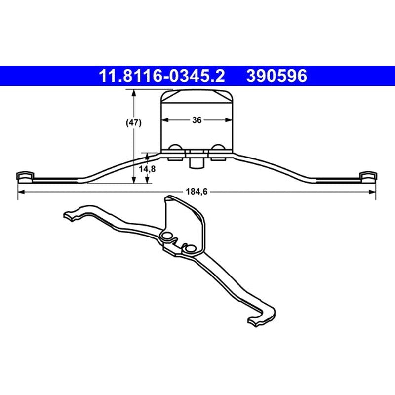 Arc, etrier frana 11.8116-0345.2 ATE