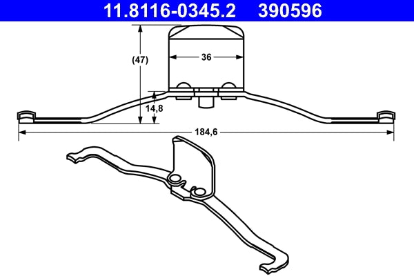 Arc etrier frana ATE 11.8116-0345.2