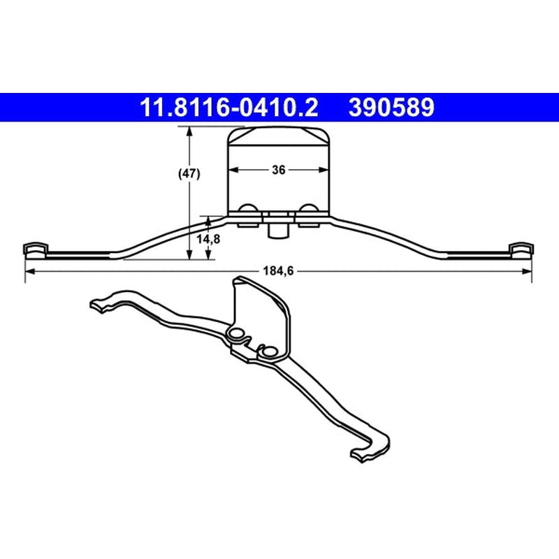 Arc, etrier frana 11.8116-0410.2 ATE
