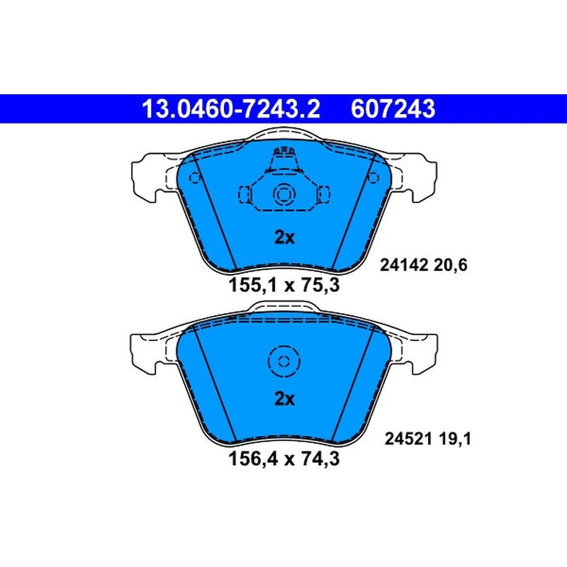 set placute frana,frana disc 13.0460-7243.2 ATE