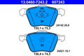 Set placute frana ATE 13.0460-7243.2