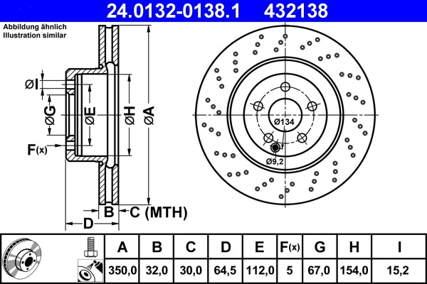 Disc frana ATE 24.0132-0138.1