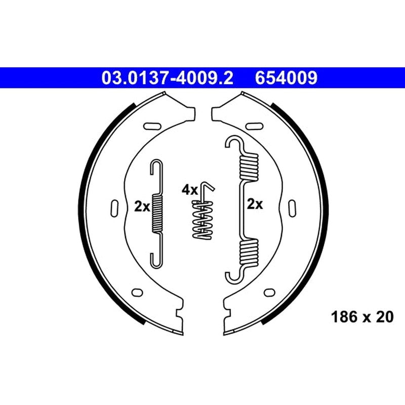 Set saboti frana, frana de mana 03.0137-4009.2 ATE