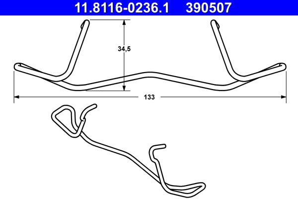 Arc etrier frana ATE 11.8116-0236.1