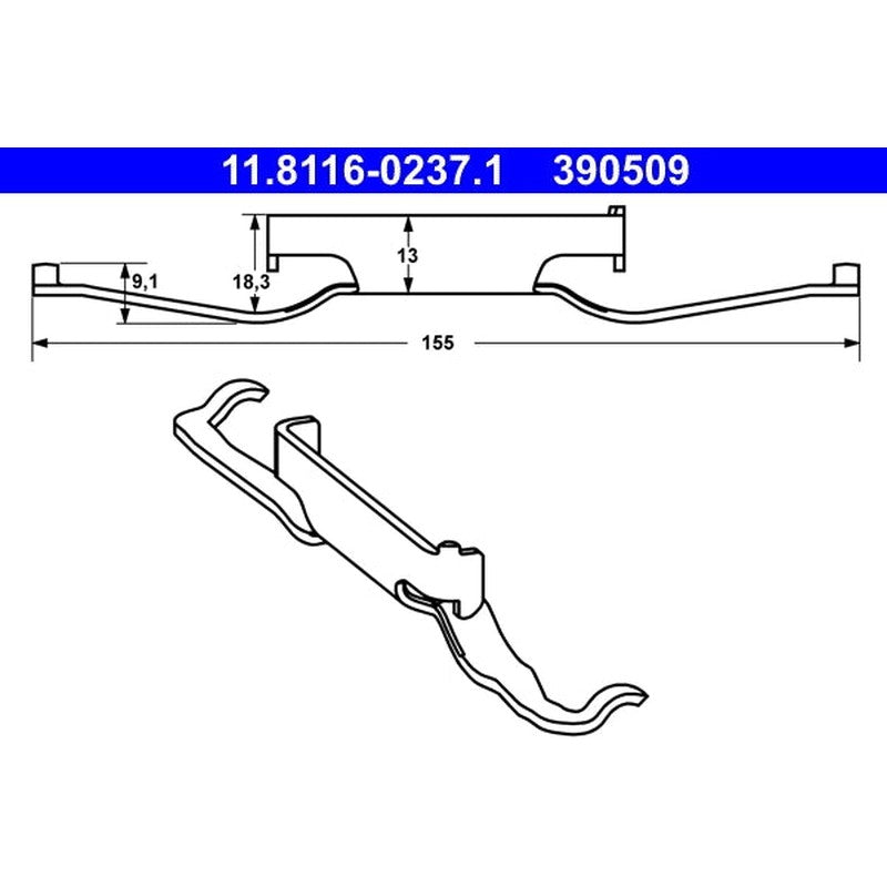 Arc, etrier frana 11.8116-0237.1 ATE