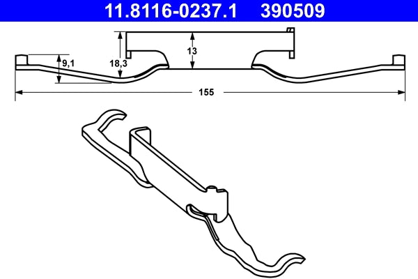 Arc etrier frana ATE 11.8116-0237.1
