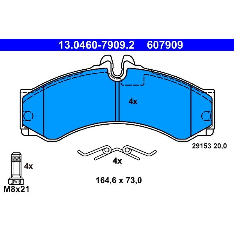 set placute frana,frana disc 13.0460-7909.2 ATE