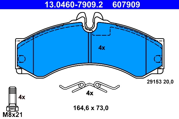 Set placute frana ATE 13.0460-7909.2
