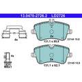 set placute frana,frana disc 13.0470-2726.2 ATE