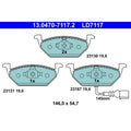 set placute frana,frana disc 13.0470-7117.2 ATE