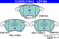 Set placute frana ATE 13.0470-7184.2