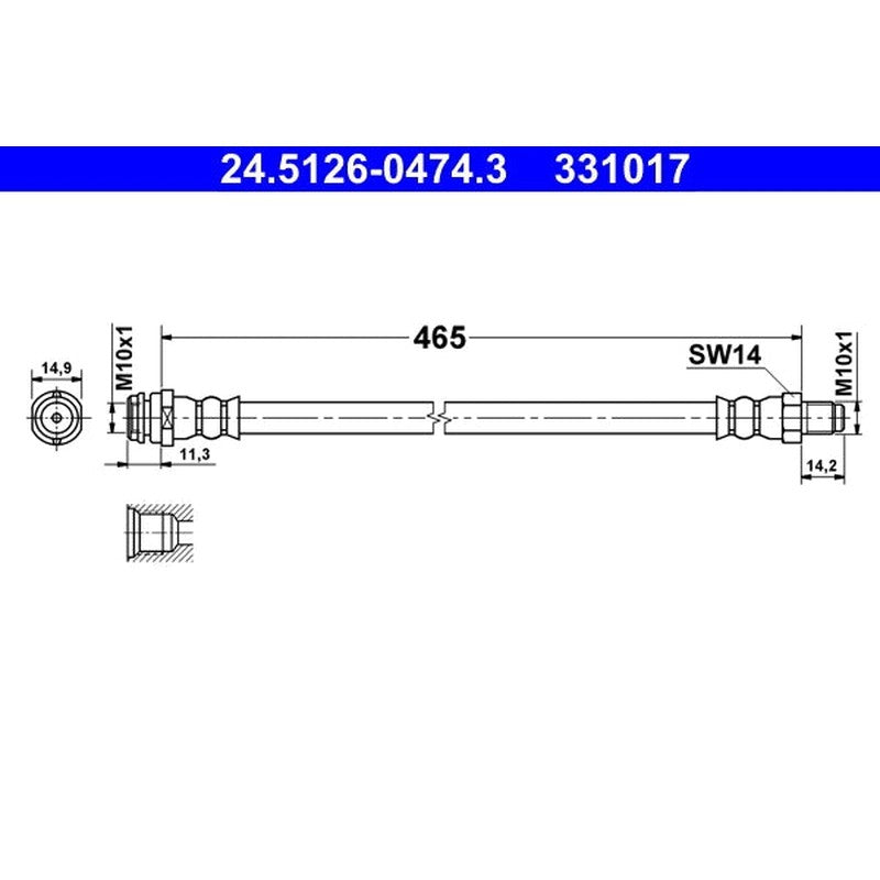 Furtun frana ATE 24.5126-0474.3